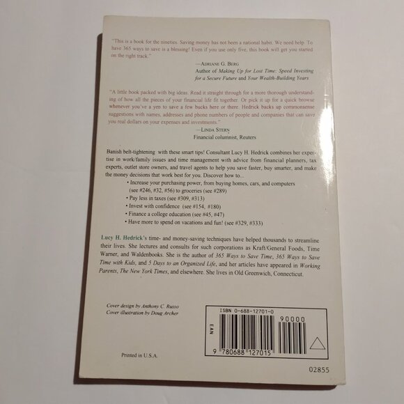 365 Ways To Save Money By Lucy H. Hedrick Paperback Book - Picture 2 of 3